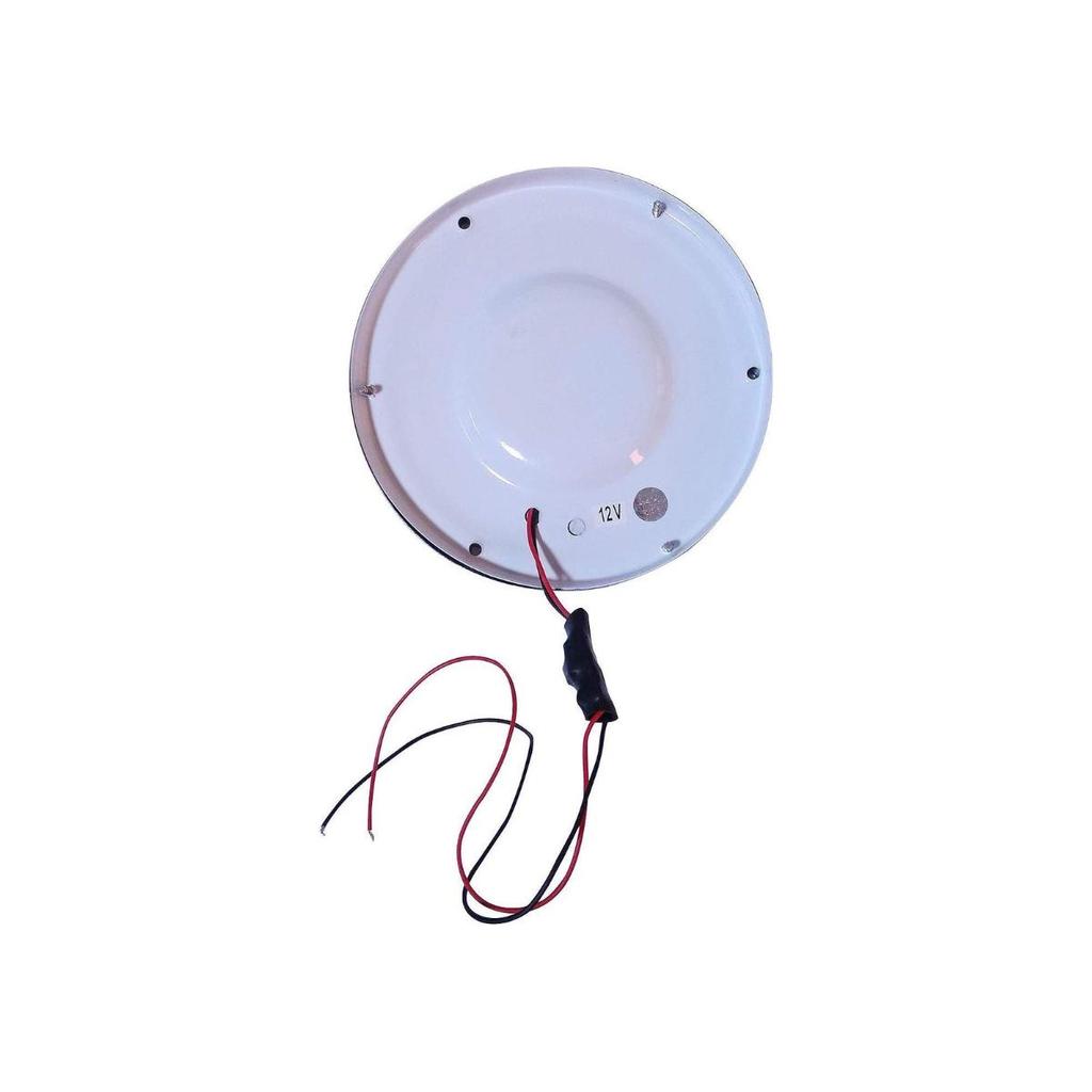 24v LED Round Shape Roof Interior Lamp Ceiling Light with Flat Base Suitable for Bus Caravan Trailers Trucks Campervans Boats