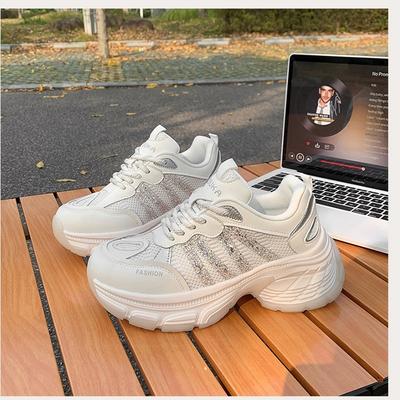 Plateau Damen Frühling und Herbst neue Mesh kleine lässige Sportschuhe