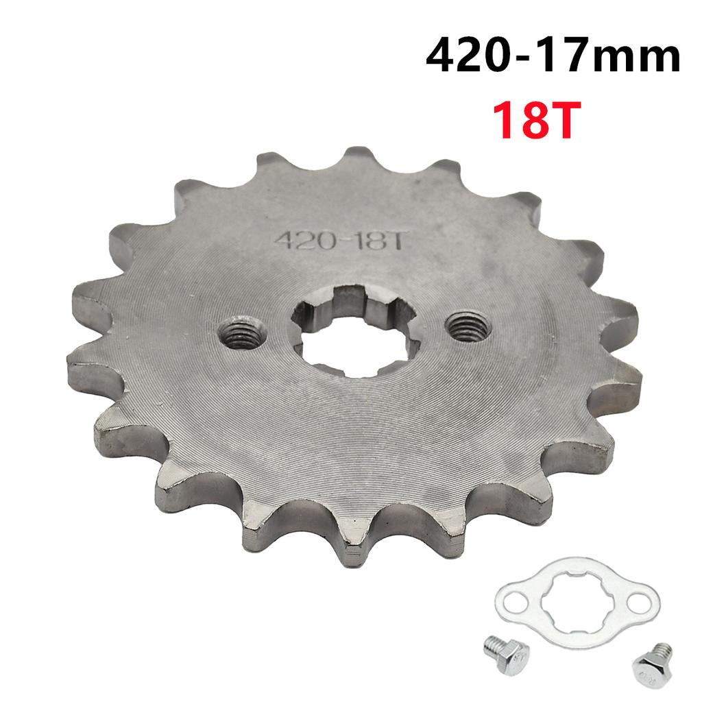 420 10T 11T 12T 13T 14T 15T 16T 17T 18T 19T Tooth 17mm ID Front Engine Sprocket Motorcycle Part
