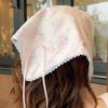 Multicolor Lace Butterfly Headband Floral Patern Headscarf Sweet Triangular Headband  Spring Outing