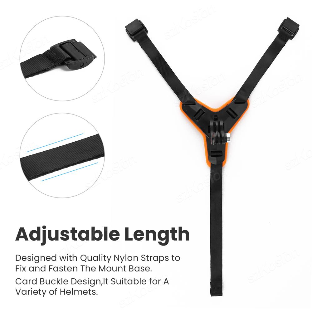 Motorcycle Helmet Chin Strap Mount For GoPro Hero 12 11 10 9 8 Insta 360 X3 GO 3 Xiaomi Yi SJCAM DJI Action 3 4 Accessories