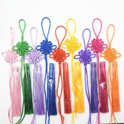 Small Chinese Knot, Chinese Small Pendant 6 Plates Work In Progress Handmade Tassel Chinese Knot Special Gift
