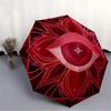 1pc Heart Eye Automatic Open/close Folding Compact Umbrella, 8-Rib Sturdy Canopy, Lightweight Portable, Everyday Use, Gift,003