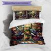 Set cuvertură de pilota 3 buc (1 * Husă de pilota + 2 * Față de pernă, Fără Miez), Set de așternut personalizat cu nume și model The Legend of Zelda, Cadou pentru Decorarea Dormitorului de Acasă