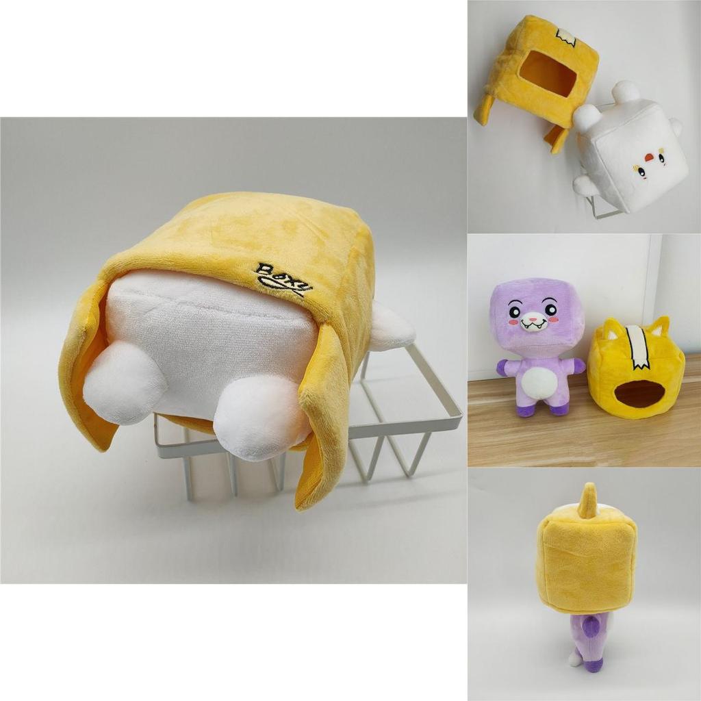 Adorable Lankybox Boxy Foxy Rocky Plush Soft Stuffed Toy Kids Game Figure Doll