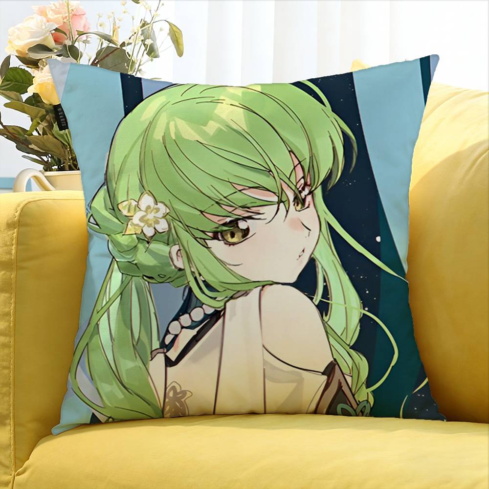 Anime C-Code Geass-S World Various Sizes Square Pillow Case For Car Home Bedchamber Decor