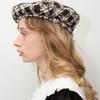 Poesiedame Tweed Beret_black and Brown