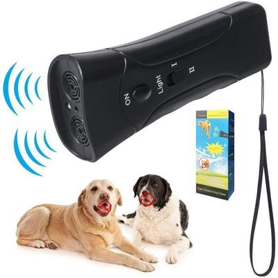 Anti-Bark Repellent - Double Black - Ultrasonic - 3 In 1 - For Small Dogs