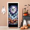 Halloween Pattern Stretch Carpet Fabric Door Cover - Easy Installation