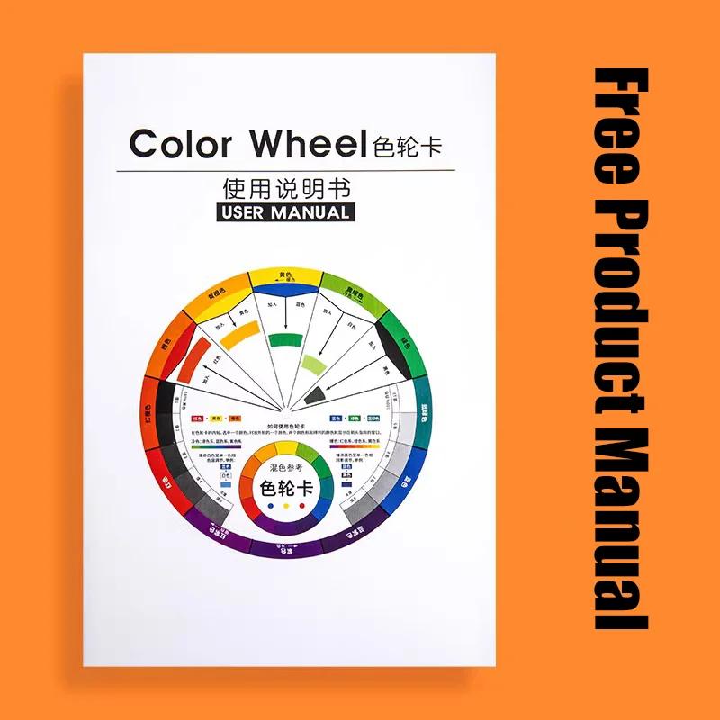 72 Farben Papierkartenrad Zum Malen Kreis Chromatisches Augenbrauenmalerei Design Nägel Professionelles Pigment Make-up Zubehör