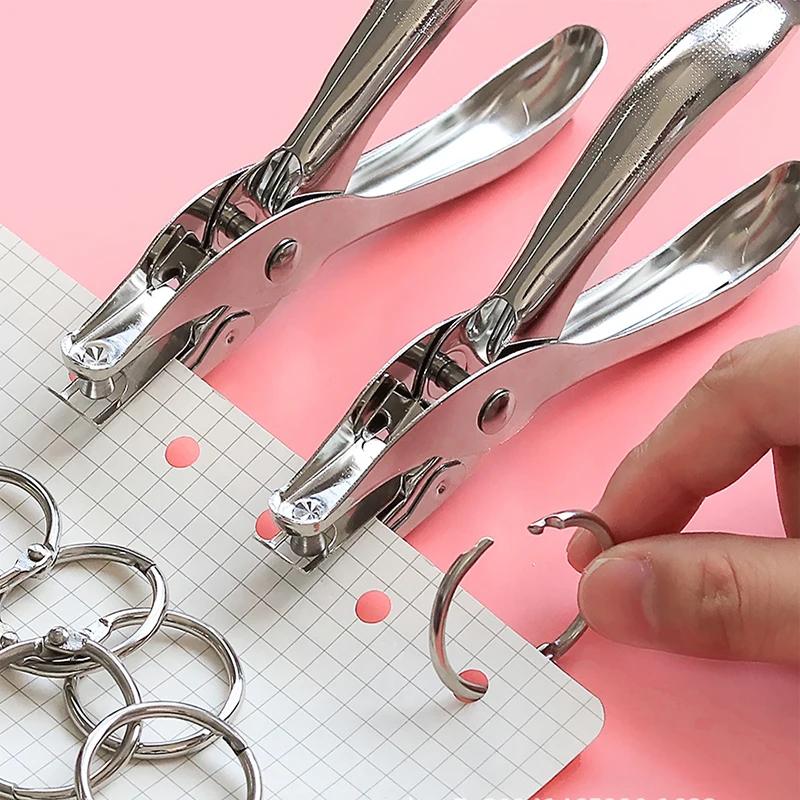 Perforatrice manuelle 3/6MM Papeterie étudiante Papier A4 Perforatrice une seule perforation Feuilles mobiles Papeterie Outils de production École Bureau