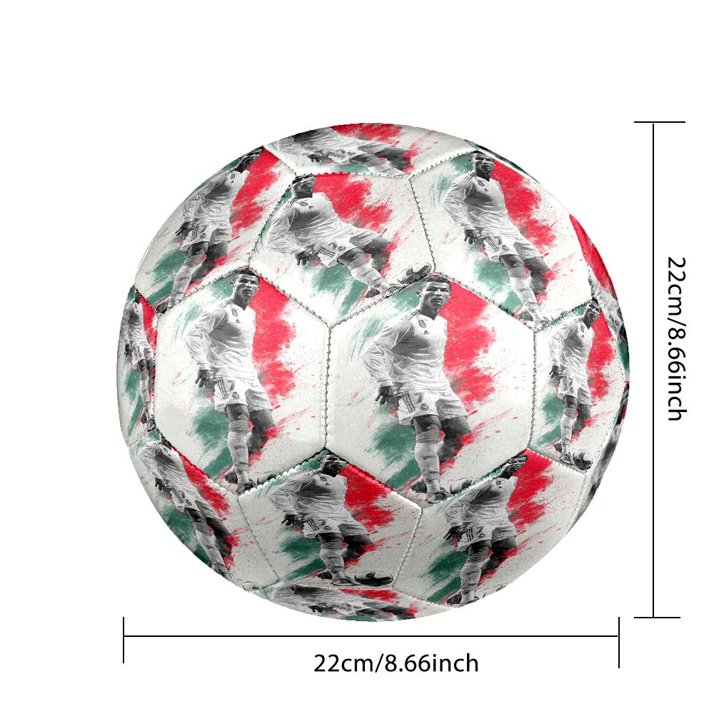1pc Ronaldos Jersey Glory Soccer Ball Size 5, Suitable for Practice Matches/tournament Training,Lightweight and Durable. Cl70213