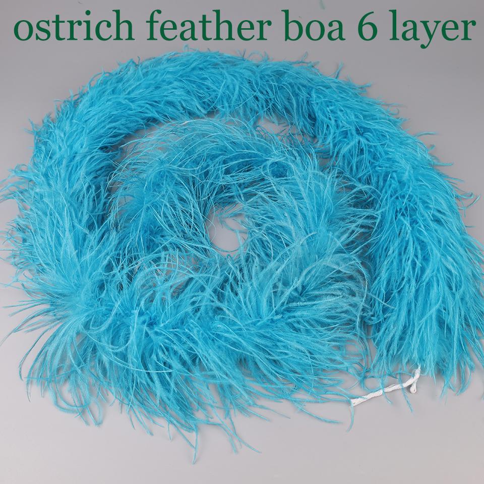 Fluffy Feather Trim For Clothes, Ostrich Feathers, Fluffy Boa, Shawl, Wedding Dress Decor, 2M Thick, 6 Layers