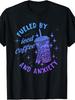 Fueled By Iced Coffee And Anxiety Funny Coffee Lover TShirtPlus Size Retro Casual Round Neck Printed T-shirt Unisex, PLU
