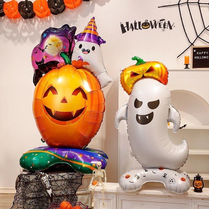 Halloween Window Decorations 4D Standing Witch Tree Pumpkin Balloons Large Toys