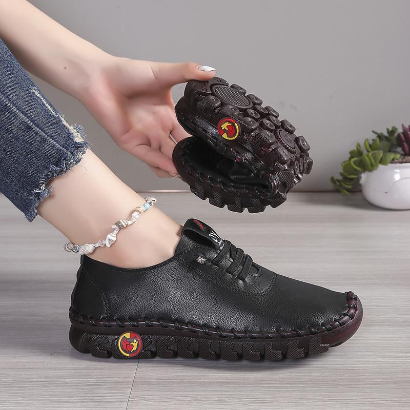 Zapatillas de Moda para Mujer Primavera Verano Nuevas Zapatillas Romanas de Suela Blanda Transpirables para Mujer Costuras Retro Suela de Magdalenas Tallas Grandes Zapatos para Mujer