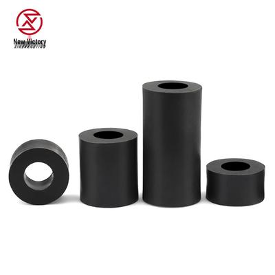Colonne d'espacement isolante en ABS noir, M3-M18, Support droit/ traversant double en plastique