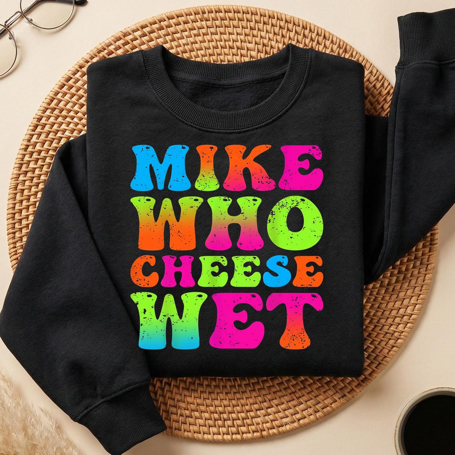 Mike Who Cheese Hairy T-Shirt, gag prank gift, Funny Adult Word Play Humor T-Shirt, Adult Humor Shirt, Adulting T-Shirt, Funny Women Outfit 2XL