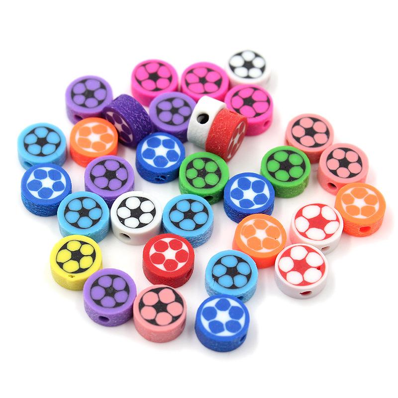 Soft Pottery Pieces Beaded Diy Mobile Phone Chain Accessories Loose Beads Smiley Face Letters Animal Fruit Mixed Soft Pottery