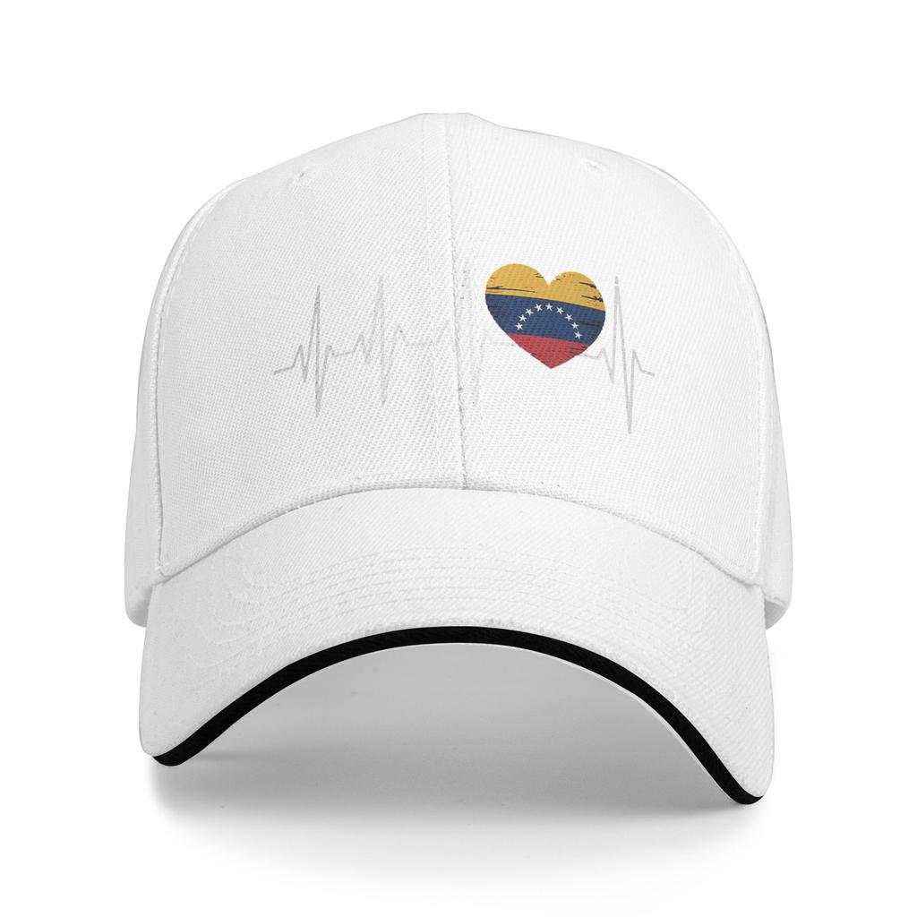 Unisex Venezuela Flag Heartbeat Venezuelan Lovers Support Outdoor Hat Trucker Cap Casual Baseball Cap Sports Sunshade