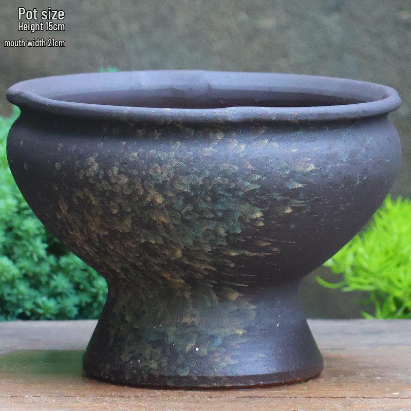 Sonderangebot: Retro Terrakotta Hoher Blumentopf für Sukkulenten oder Rettich