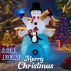 5.9FT Xmas Holiday Inflatable Yard Decor Snowman Penguin Igloo LED Christma Home Decoration Ornament Toy Gift Supplies Decor