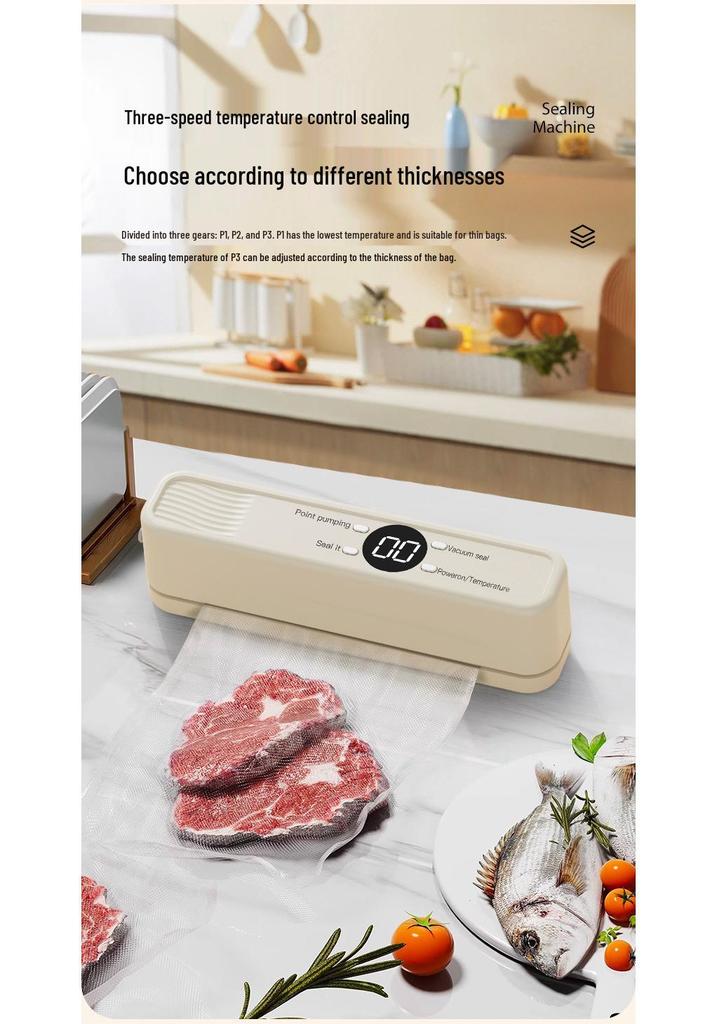 Portable Wireless Automatic Vacuum Sealer for Freshness and Snack Preservation