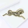 Elegant Zinc Zinc Alloy Animal Brooch Gold Silver Vintage Leopard Pin Running Horse Brooches  New Year