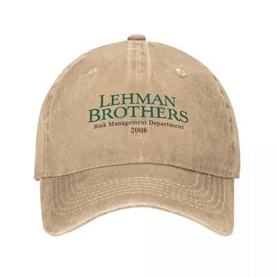 Gorra de camionero retro del Departamento de Gestión de Riesgos de Lehman Brothers 2008 Unisex Desgastada Lavada Gorra para exteriores Correr Golf