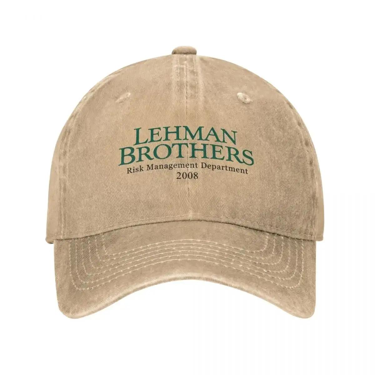 Freedom Outdoors Women's Light Gray Retro Lehman Brothers Risk Management Department 2008 Trucker Hat Unisex Distressed Washed Headwear Outdoor Running Golf Cap Hat Cm