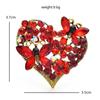 Beautiful Rhinestone Love Heart Brooches For Women Romantic Butterfly Flower Love Brooch Pins Wedding Party Jewelry Couple Gifts