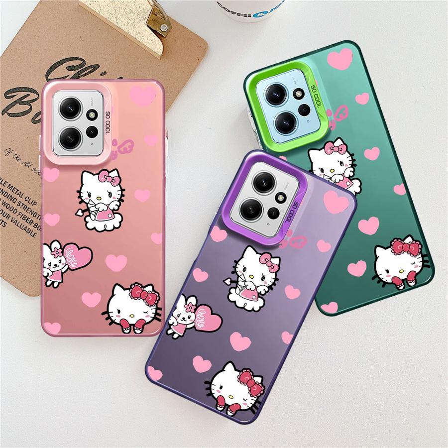 Soft Shell Phone Case for Xiaomi Redmi Note 14 13 Pro Plus 13 12 11 Pro 12s 10Lite 9s 10s 11s Cute Cartoon Hellos Kitty