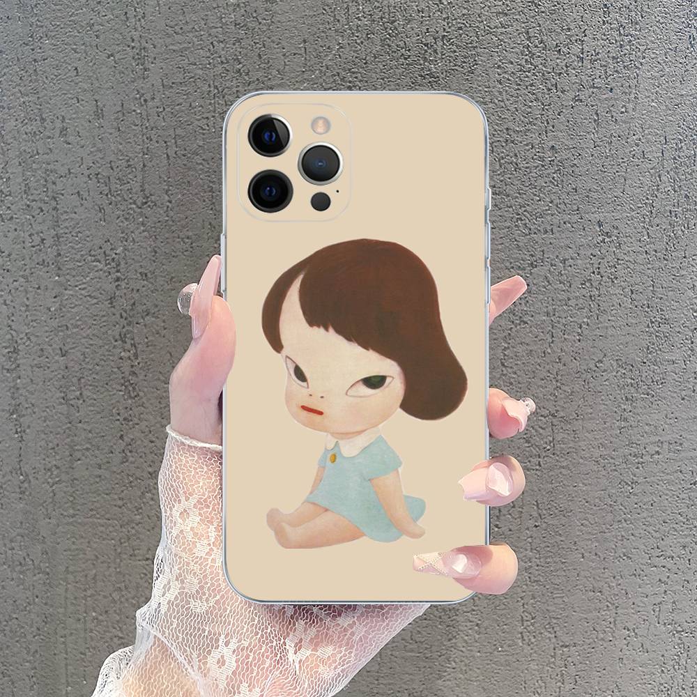 Contemporary Art Yoshitomo Nara Phone Case For IPhone 17 16 15 14 13 11 12 Pro Max 16 Plus Transparent