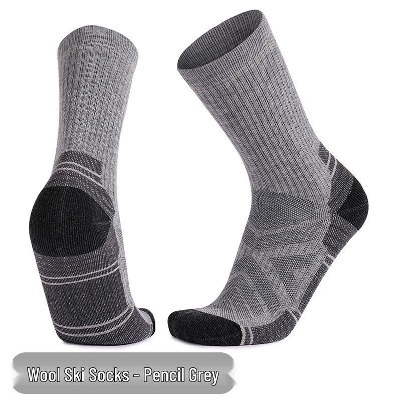 Unisex Warm Merino Wool Hiking Socks - Thick, Mid-Calf for Outdoor, Sports, and Mountaineering