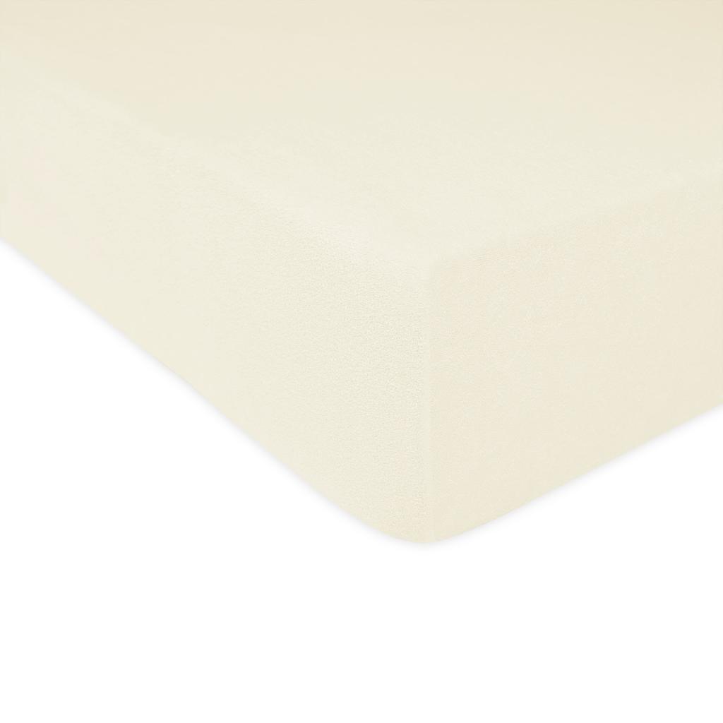 Fitted sheet 90x200 terry COTTON TERRY FREYLE ecology cream ecru