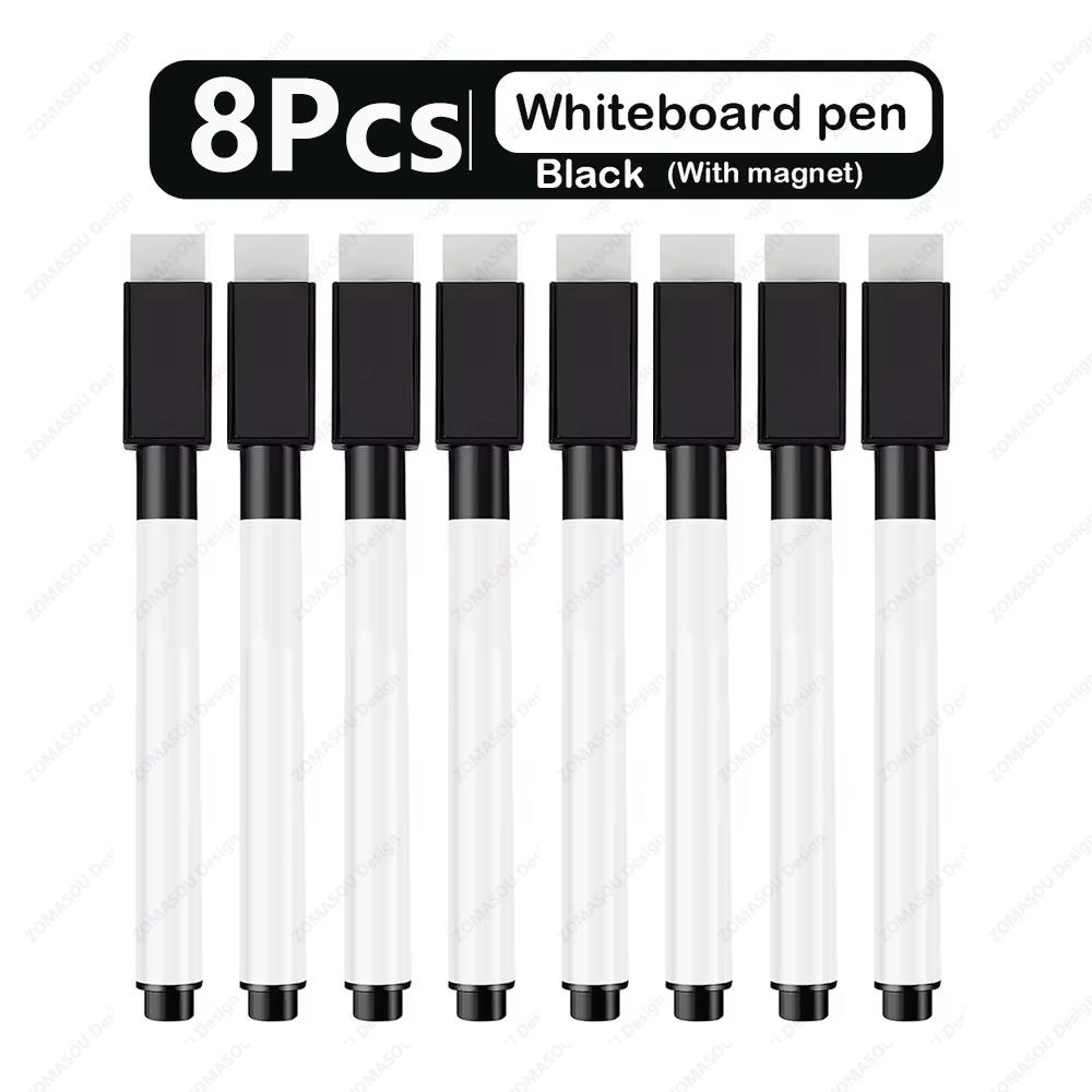 48-1Pcs Magnetic Erasable Whiteboard Pen Color Options Numbering Stationery Office Teaching Supplies for Student Blackboard Note