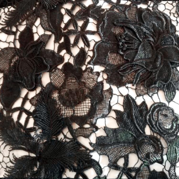 Water-Soluble Lace Full Accessories, Three-Dimensional Hollow Embroidery Cloth, Polyester Silk Embroidery Fabric, Heavy Industry Decal