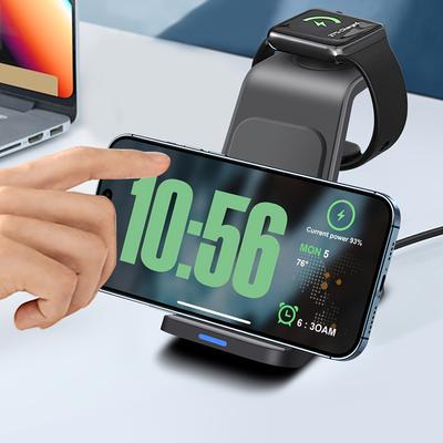 Wireless Charging Stand 3-in-1 Wireless Charger Dock Station For IPhone 15/14/13/12/11 Pro Max/XR/XS For IWatch Ultra/9/SE/8/7/6/5/4/3/2