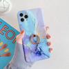 Apple 17ProMax Eye Protection Pink Green Marble for ipone15 /16/XR/8/7P Ring Buckle Holder