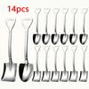 Stainless Steel Dessert Spoon Ice Cream Spoon, Elegant Shovel Shape, Suitable for Ice Cream, Ice Cream, Tiramisu, Etc., Modern Home Kitchen Utensils