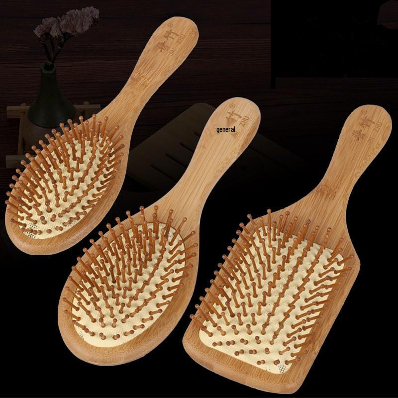 Wooden Scalp Massage & Curl Comb for Fluffy, Smooth Long Hair Care