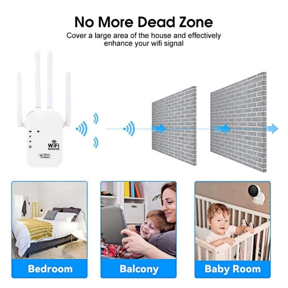 Router Amplificatore WiFi 300Mbps Ripetitore WIFI Nero Amplificatore di Segnale Wi-Fi Uso Domestico
