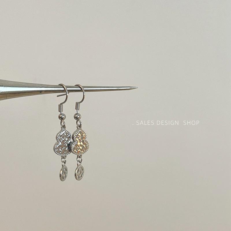 Versatile Lucky Gourd Coin Earrings - Autumn/Winter Fashion