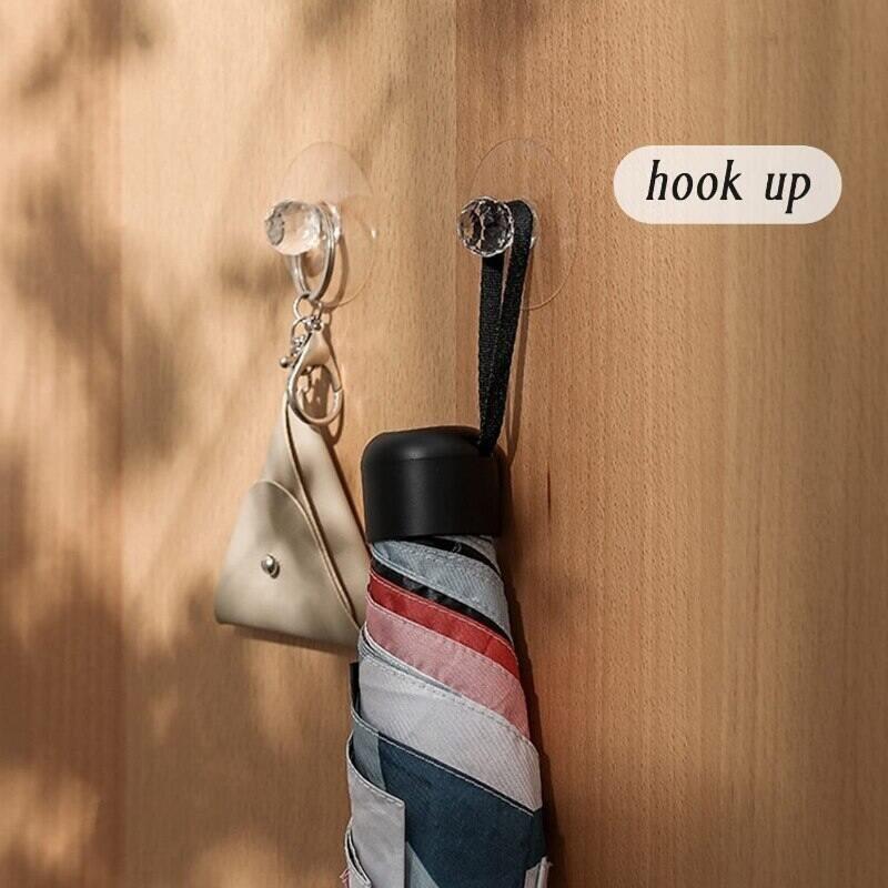 1pc Transparent Drawer Suction Cups Handle Multi Functional Storage Adhesive Hook Wardrobe Adhesive Suction Cup Home Accessories