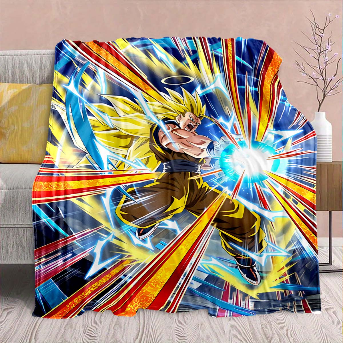 

Dragon Ball Anime Flannel Blanket - Soft Warm Perfect for Sofa, Bedding Camping Travel Office Home Decor 75x90cm