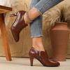 High Heels, Single Shoes, Deep Toe and Ankle Boots, Zippered Small Leather Shoes, Women's Slim Heels, Pointed Toes, Versatile Women's Shoes