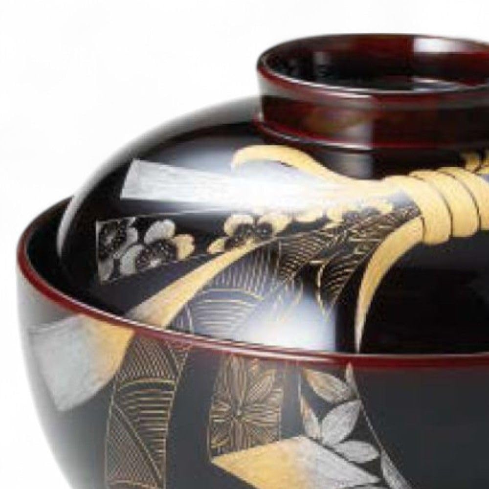Lacquerware with Genuine Made in Japan J-kitchens Bowl, Wooden, Hand-painted, Lacquer, PID-526875,