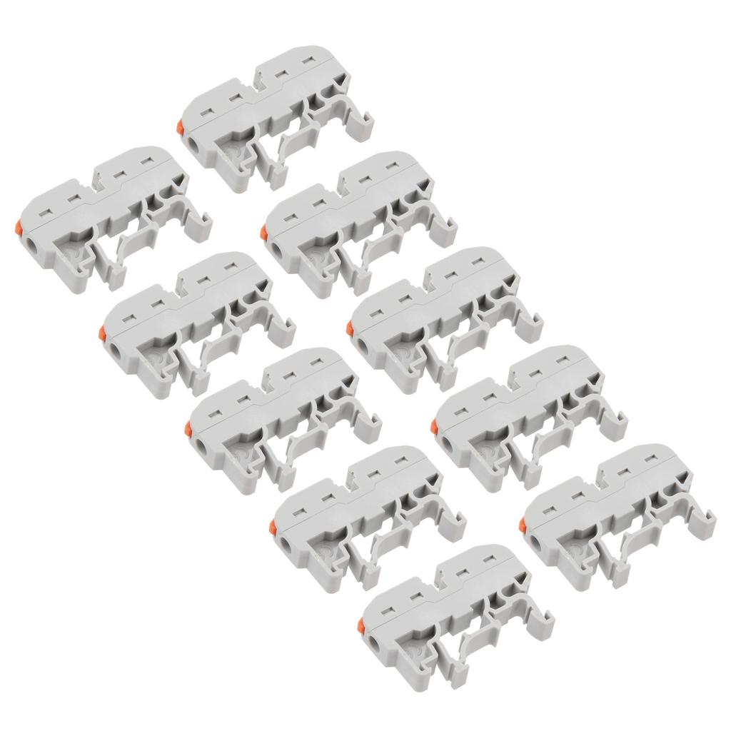 10Pcs Wire Connection Block Din Rail Type Spring Lever Cable Connector Terminal PCT211
