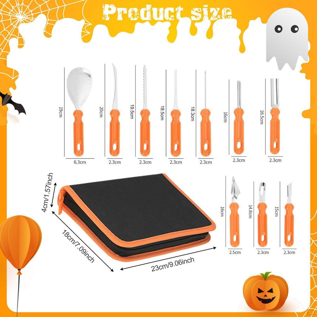 Halloween Pumpkin Carving Tools Set Kitchen Tool Adults Kids Reusable Ergonomic Handle