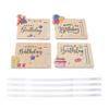 4Pcs Birthday Money Holder for Cash Gift Ideas Fun Unique Wooden for Card Party Decor